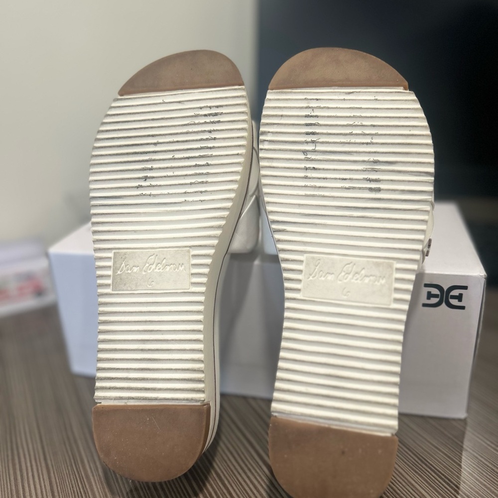 Sam Edelman White Woven Slide Sandals - Picture 8 of 8